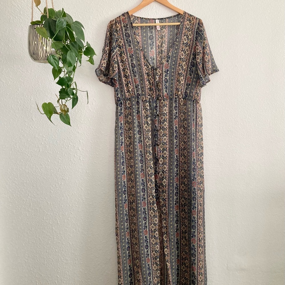 Bohemian Patterned Maxi Dress